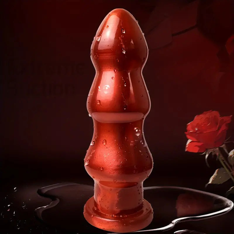 8.6 Inch Thick Anal Silicone Butt Plug Anal Dilator Beads With Suction Cup