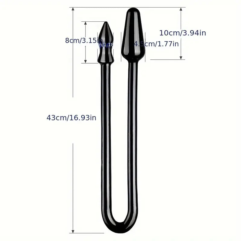 35.43inch Extra Long Transparent Dual-Ended Dragon Anal Plugs For Men