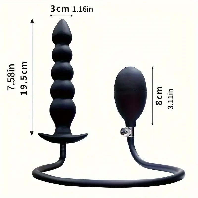 Unisex Inflatable Smooth Anal Plug Toy Masturbator Anus Dilator Massager
