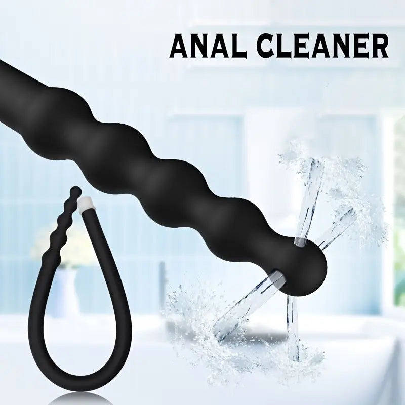 Food-grade Soft Silicone Anal Plug Anal Douche Shower Inflatable Enema