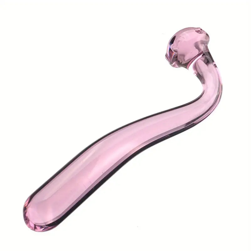 Dual-Ended Glass Wand Massager G-Spot Stimulator Butt Plug