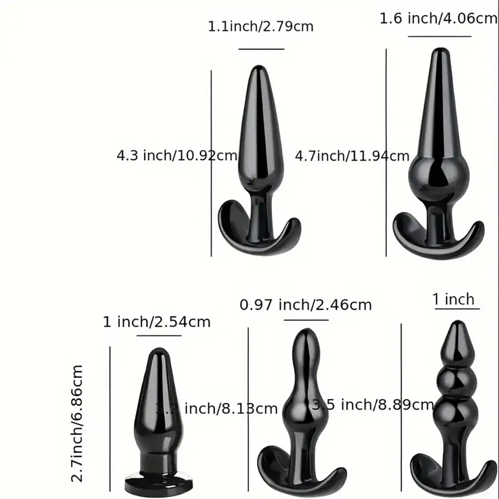 5pcs Anal Plug Set For Different Sensual Anal Sex Toy For Women