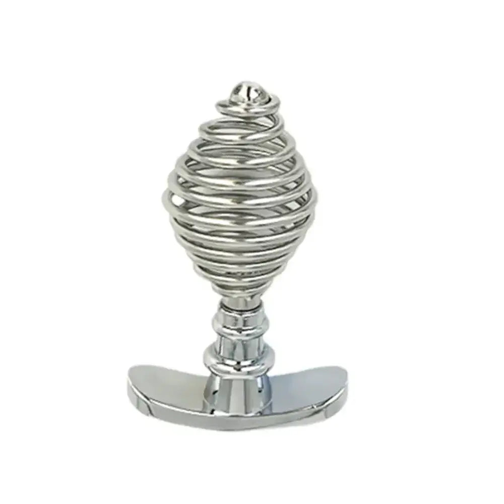 Stainless Steel Anal Plug Ribbed Stopper Design Hollow Metal Butt Plug