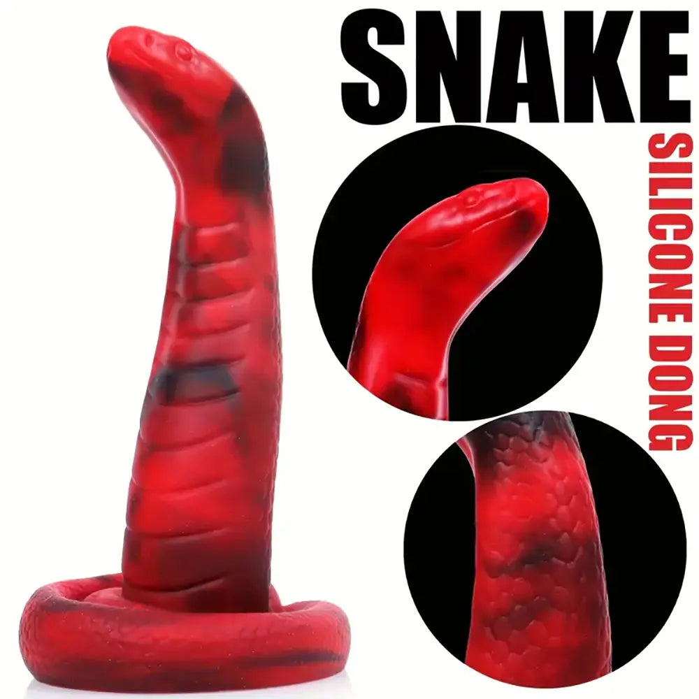 Soft Silicone Snake-Shaped Handcrafted Harness Compatible Butt Plug