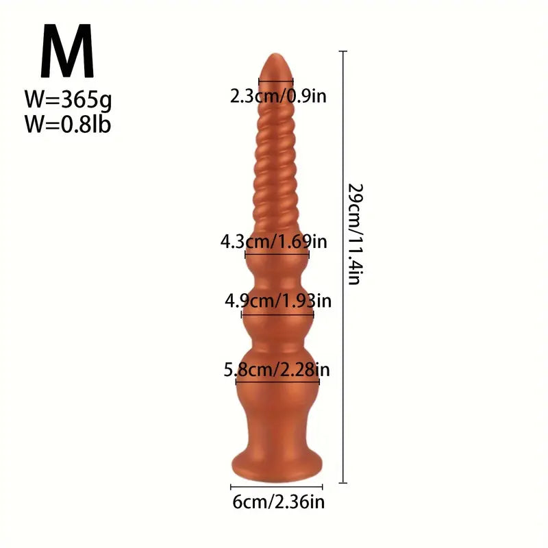 Golden Long Anal Plug With Suction Cup Anal Beads Female Sex Toy
