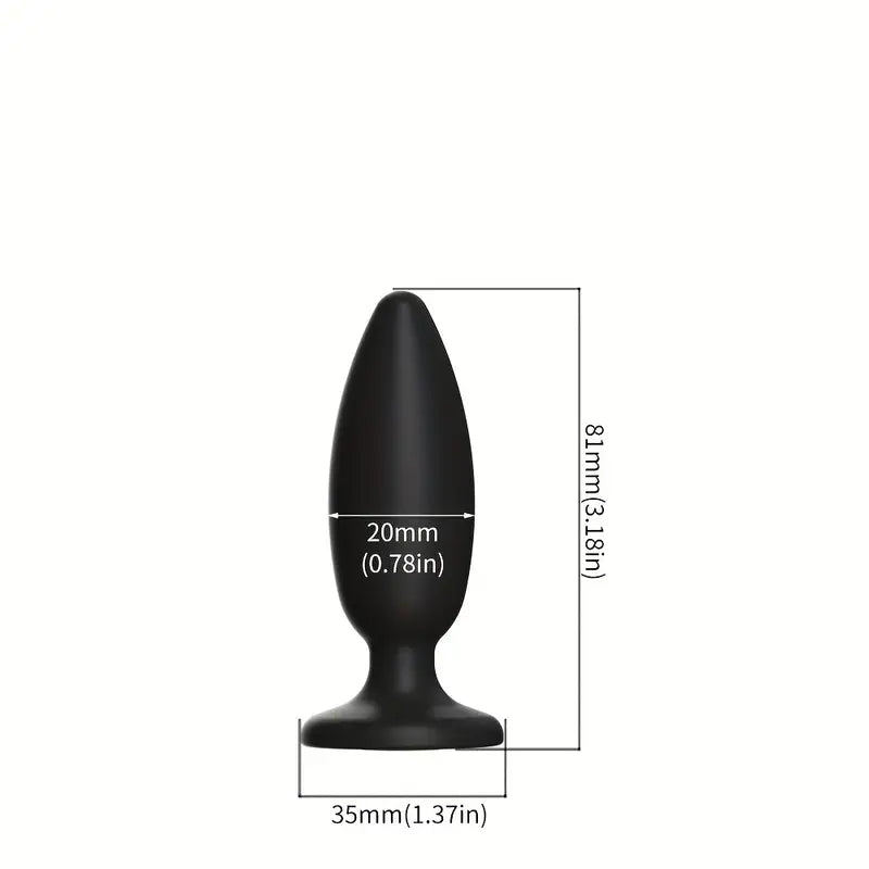 Silicone Anal Plug With Diamond Base Beginner Expert 3 Sizes Bead Ass Plug