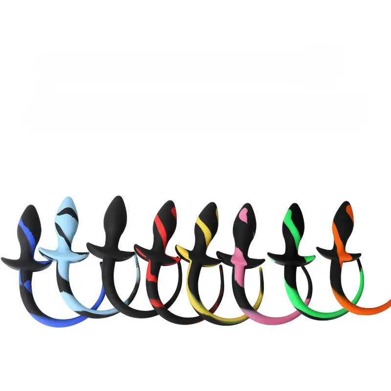 Silicone SM Anal Plug Pig Dog Tail Design Fun Novelty Dress-Up Accessory