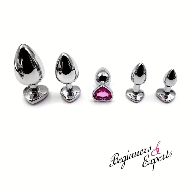 Metal Anal Plug Jewelry Base For Beginner To Expert 5 Size Butt Plug