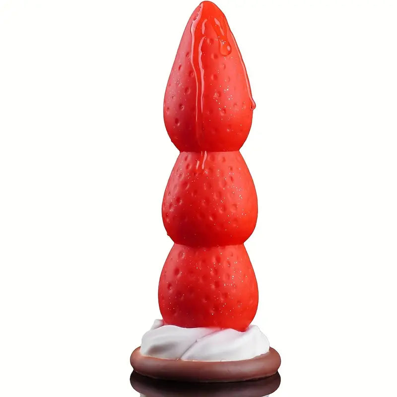 Strawberry Cake Extra Large Anal Plug Liquid Silicone Big Butt Anal Plug