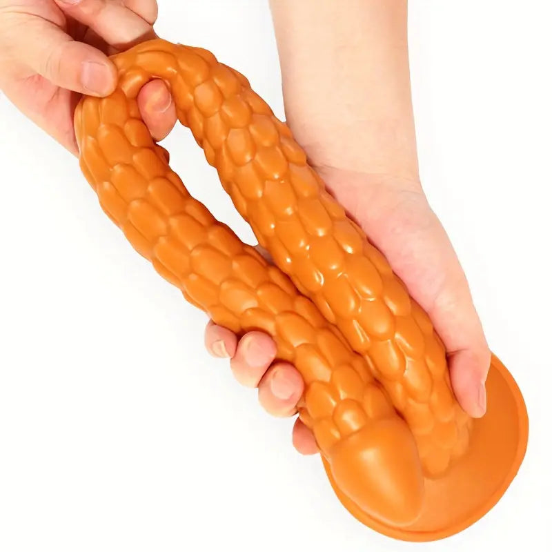 Long Orange TPE Anal Sex Toy For Anal Stimulation Dildo Butt Plug