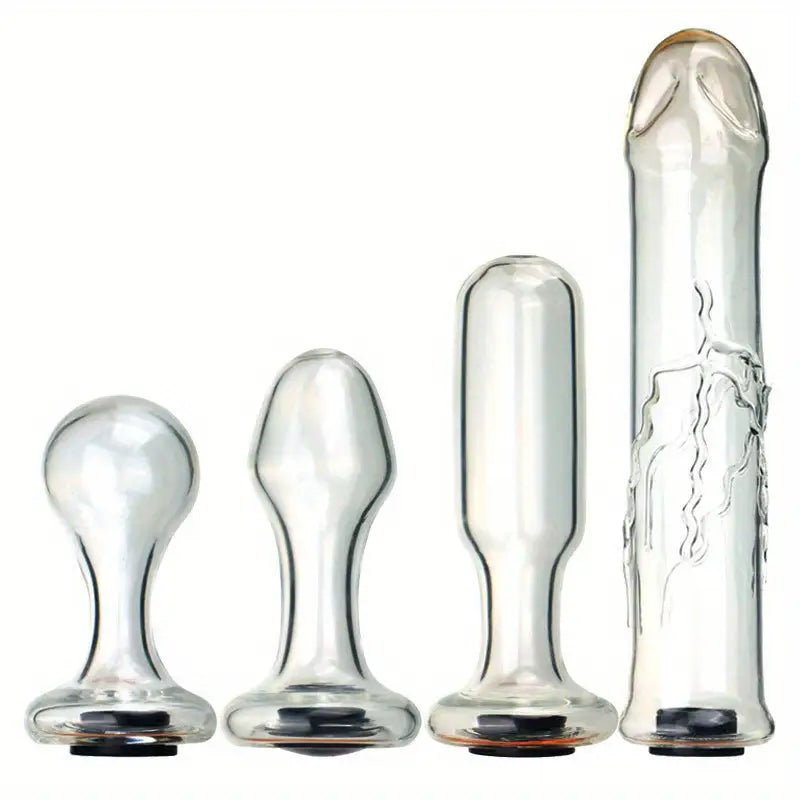 Hollow Transparent Peeping Tube Simulated Glass Dildo Flirting Adult Toy