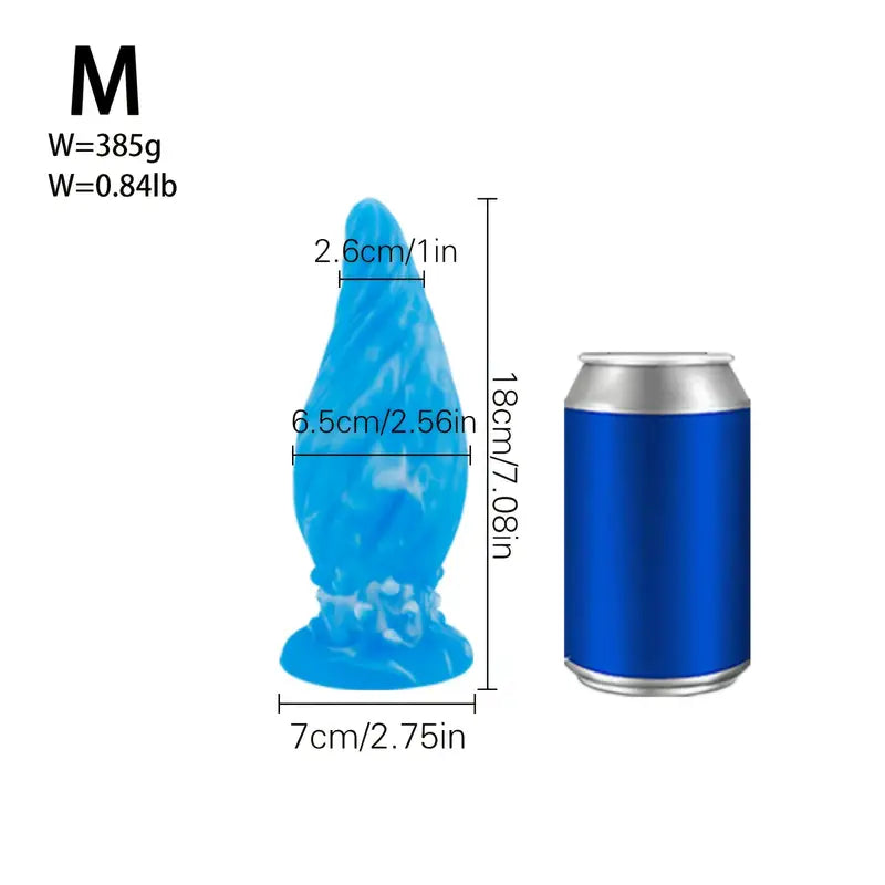 Liquid Silicone Anal Plug With Textured Stimulation Bumps For Secure Grip