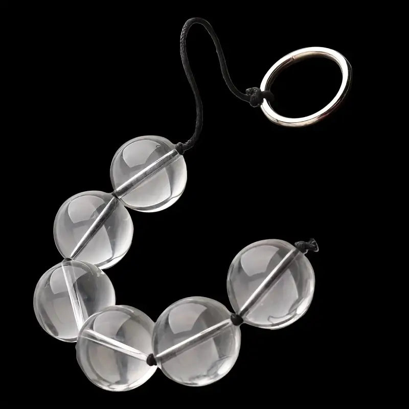 Crystal Glass Bead Anal Plug For Men Women Adult Sex Toy Beginners