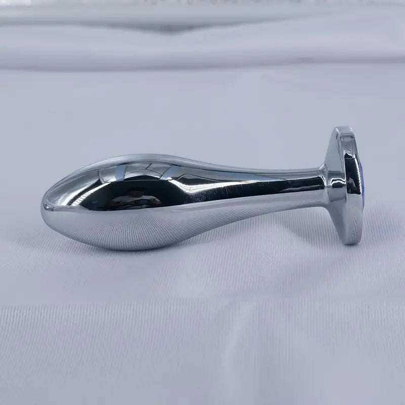 Crystal Diamond Adlut Safety Metal Water Drip Shape Butt Plug Sex Toy