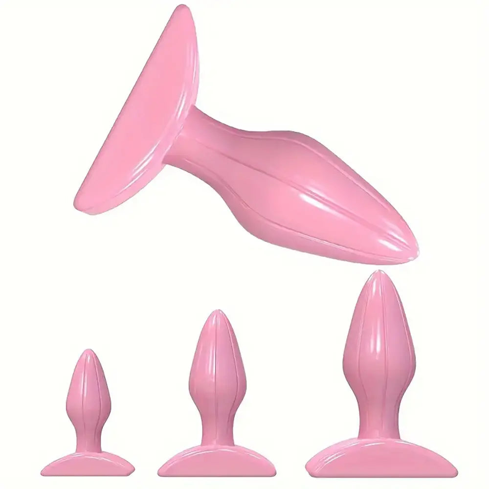 3-Piece Anal Plug Set Adult Sex Toys For Men Women For Oral Sex