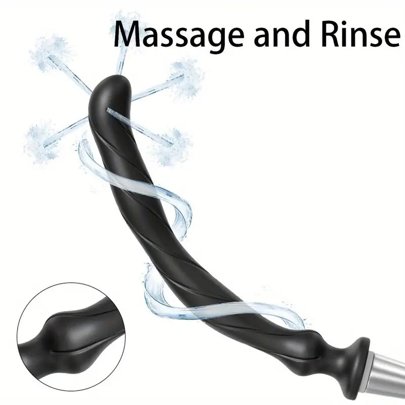 Silicone Enema Irrigator Anal Cleaning Cleansing Device Water Outlet