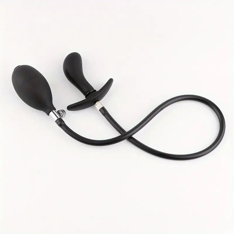 Silicone Inflatable Pump Dilator Massager Butt Plug For Couples Battery Free