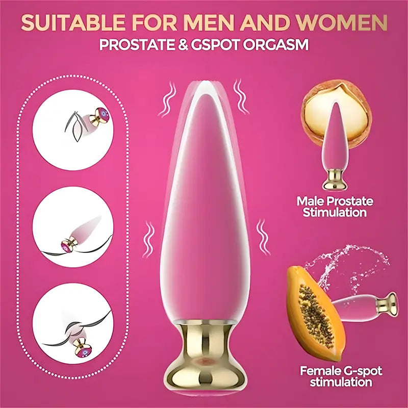 Vibrating Anal Plug Massage Wand Adult Sex Toy Vibrator Stimulator