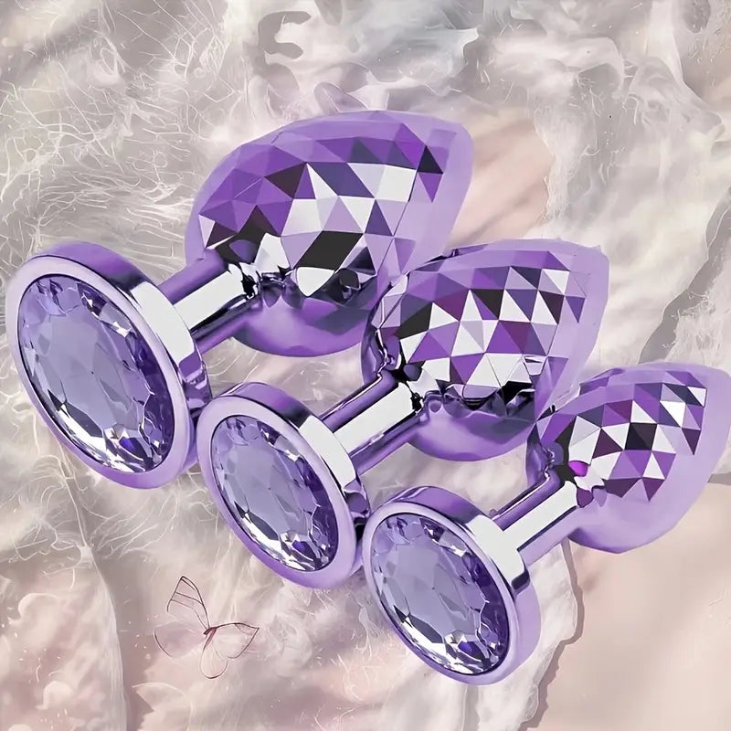 Luxury Geometric Diamond Design Reusable Durable Metal Anal Plug