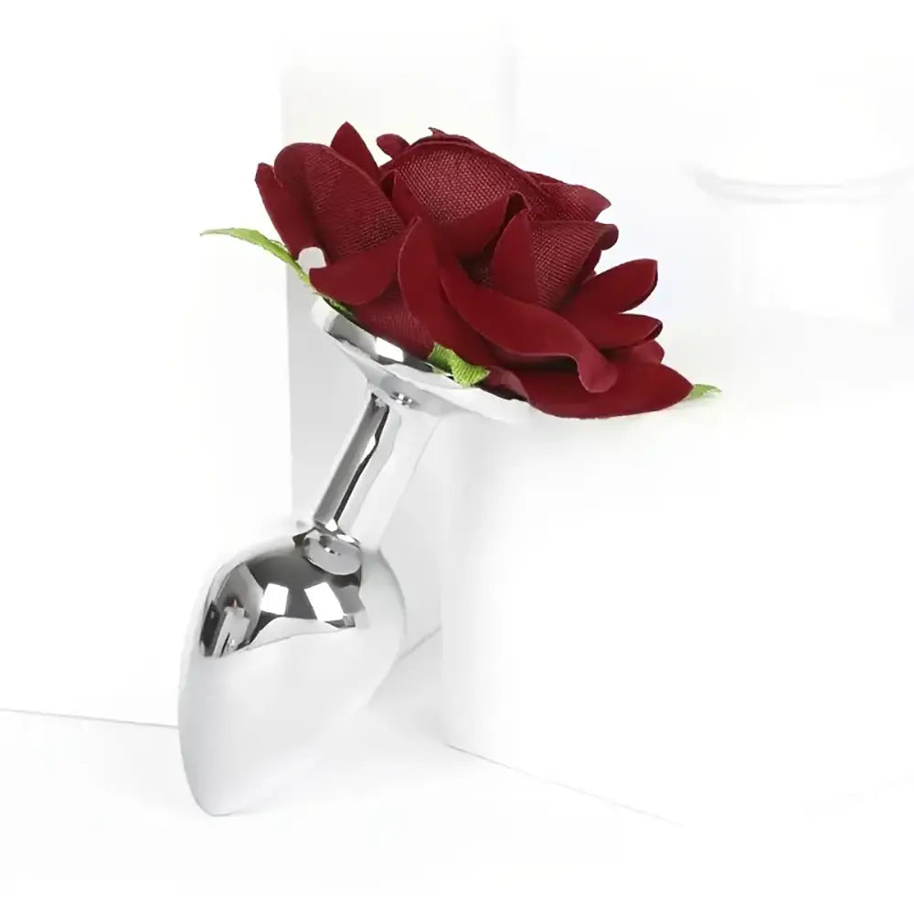 Premium Rose Anal Plug BDSM Metal Anal Sex Toy For Adults Anus