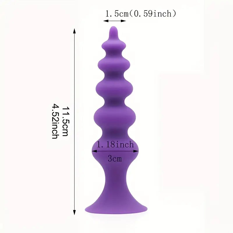 Small Slim Smooth Thread Silicone Soft Butt Plug For Anal Expansion