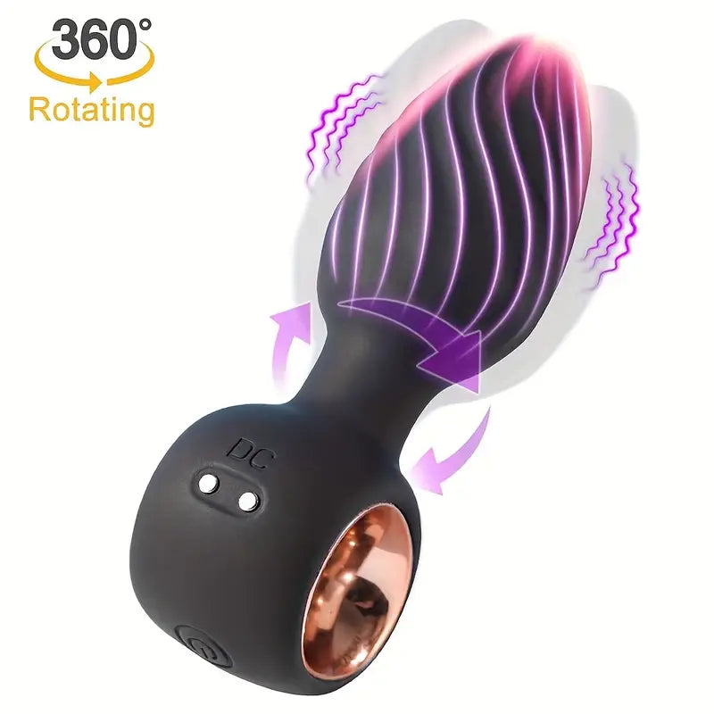 360° Rotating Anal Butt Plug Vibrator Swing Prostate Massager Sex Toy