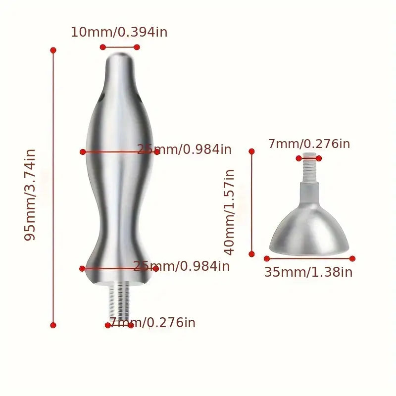Stainless Steel Dilator Expander Metal Penis Sleeve Anal Butt Enema Plug