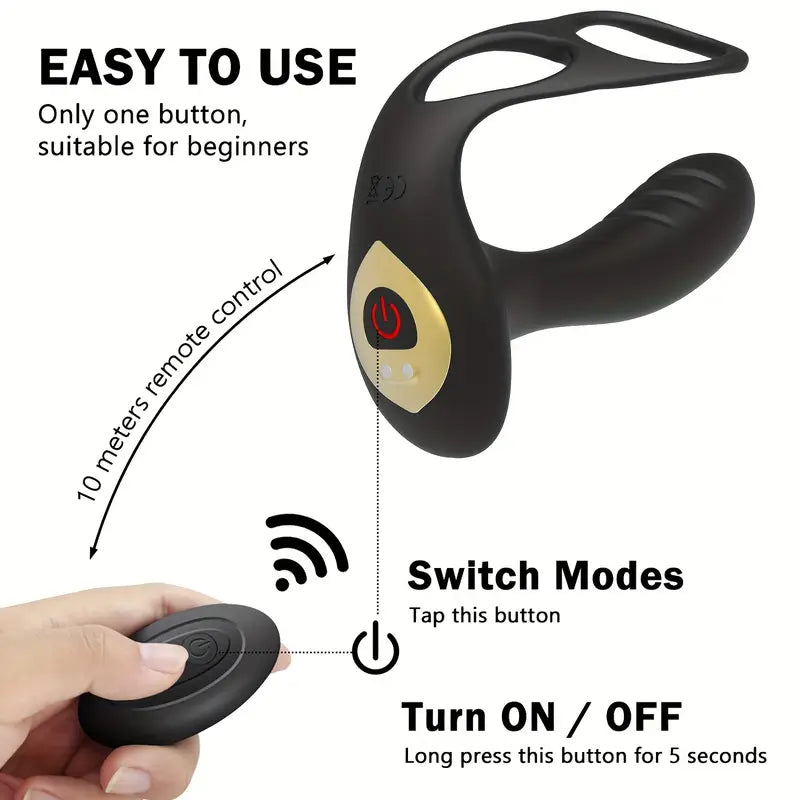 Male Massage Vibrator Wireless Remote Control Anal Massager Sex Toy