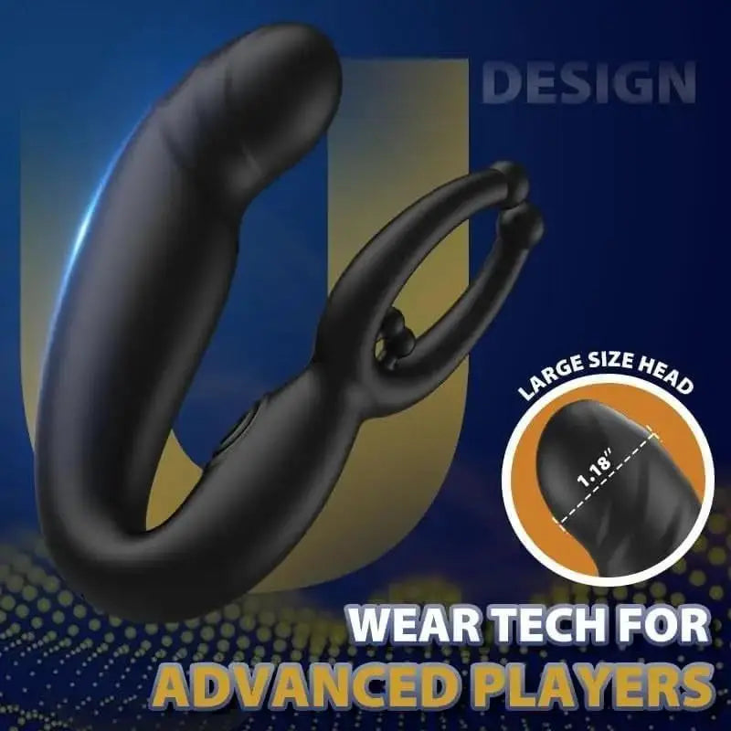 Male Prostate Vibrator Turning Massager Stimulator 10 vibrating Cock Ring