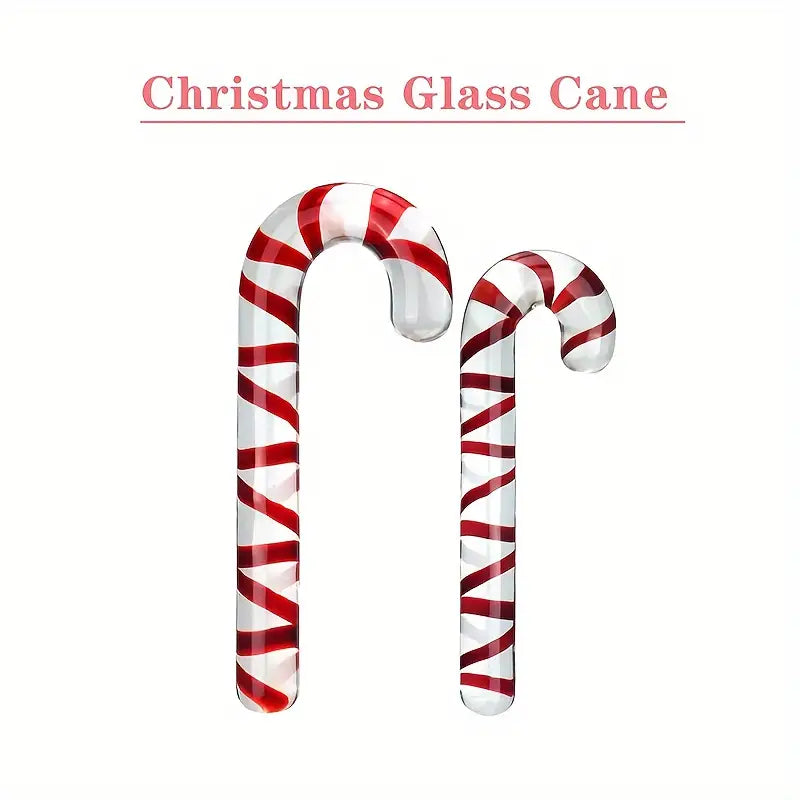 Tea Color Christmas Tree Cane Shape Transparent Glass Anal Plug