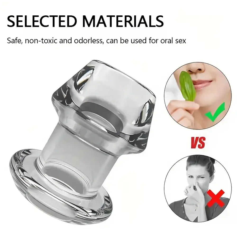 Transparent Back Chamber Anal Plug Enema and Anal Cleaning Dilator