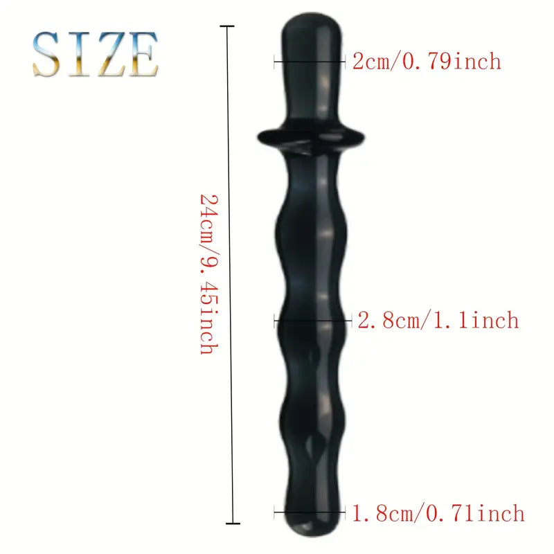 Crystal Glass Pleasure Wand Double Ended Glass Dildo G-spot Stimulator