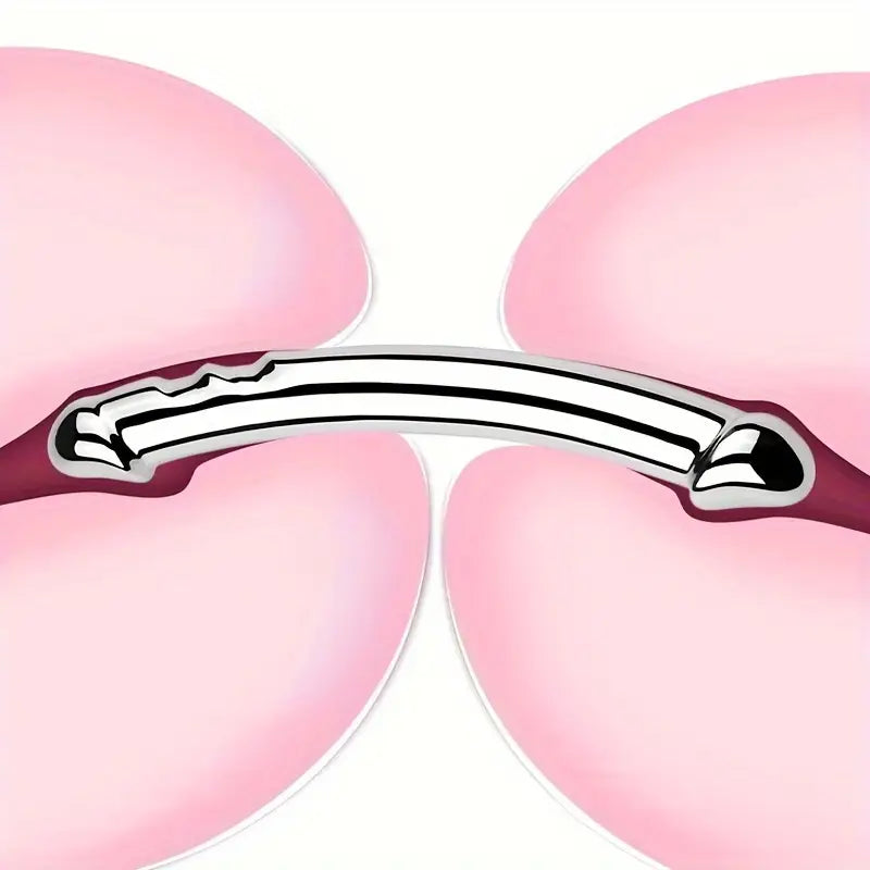 Metal Anal Butt Plug Double Head Dildo Realistic Penis G-spot Stimulator