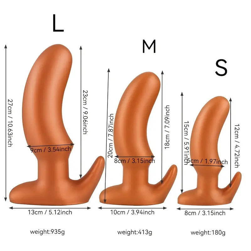 Liquid Silicone Anal Plug Double Hardness Unisex Intimate Play Plug