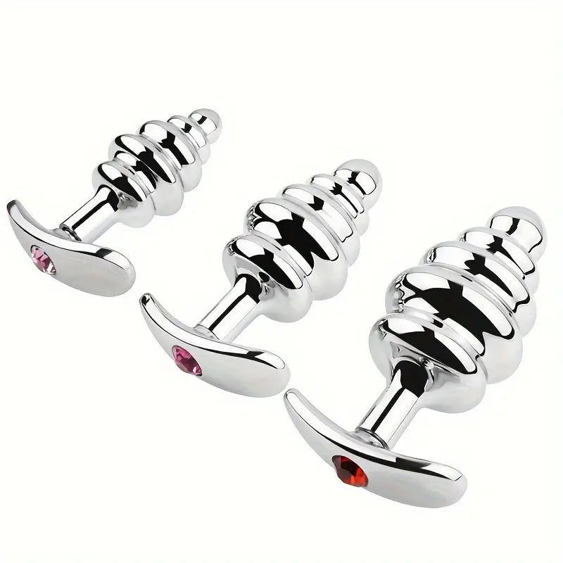 Anchor Shaped Metal Butt Plug Anal Sex Toy Threaded Metal Butt Plug