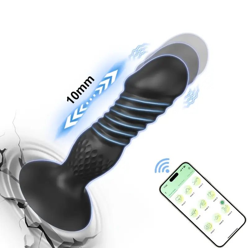 Wireless Extendable Butt Plug Rechargeable App Function Vibrating Anal Plug