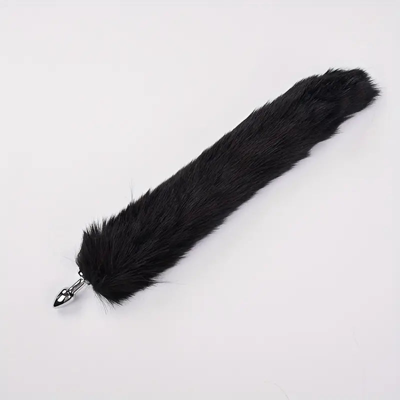 SM Metal Fox Tail Ear Set Tail Butt Plug With Ear Set For Cosplay Sex Game