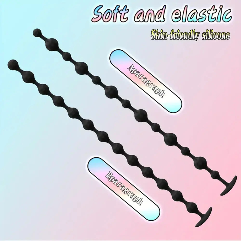 22.44in Silicone Beads Butt Plug Anal Bead Anal Sex Toy For Female