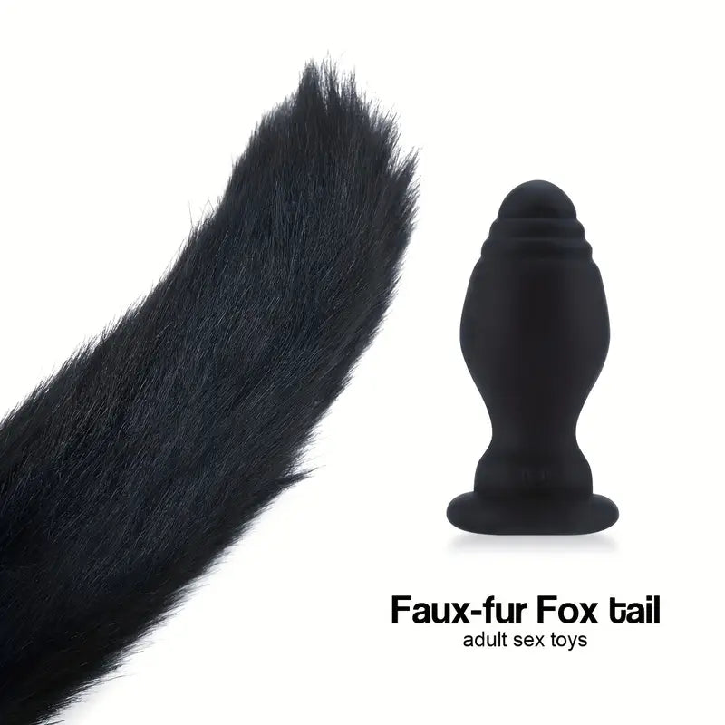 Unisex Controllable Vibrating Anal Plug Tail Detachable Role Playing Sex Toy
