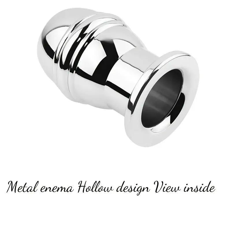 Metal Hollow Unique Polishing Metal Watchable Butt Plug For Anal Sex Love