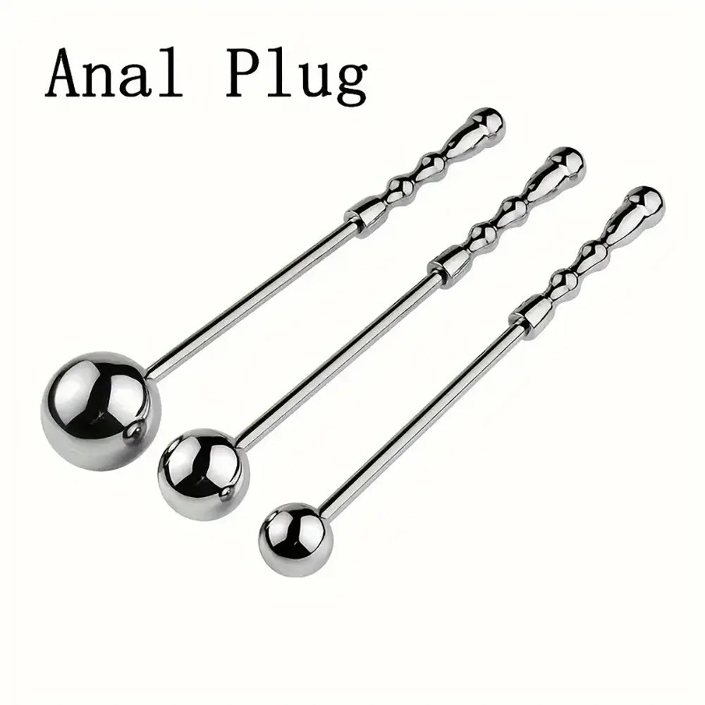 Stainless Steel Handheld Anal Expansion Training Sex Toy For Adults