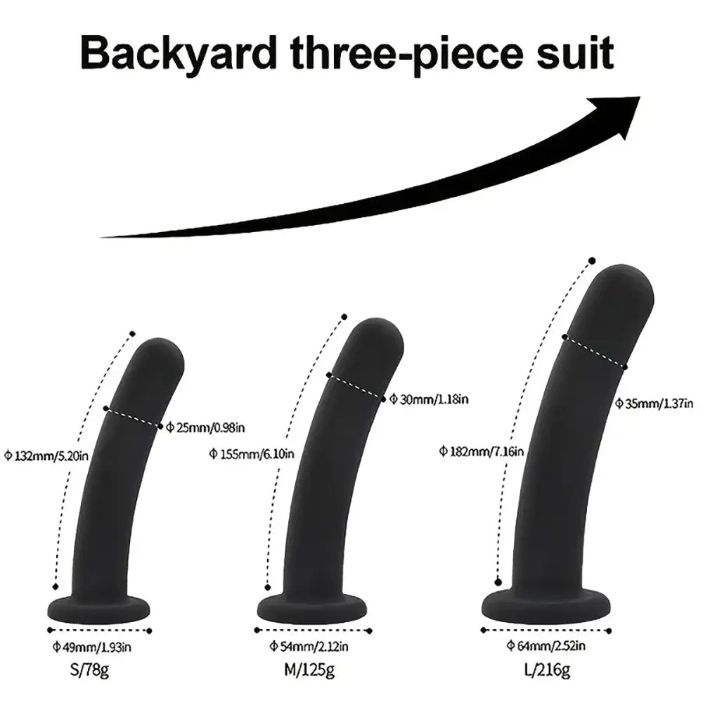 3 Sizes Silicone Butt Plug Anal Training Kit Simple Anal Dildo For Men