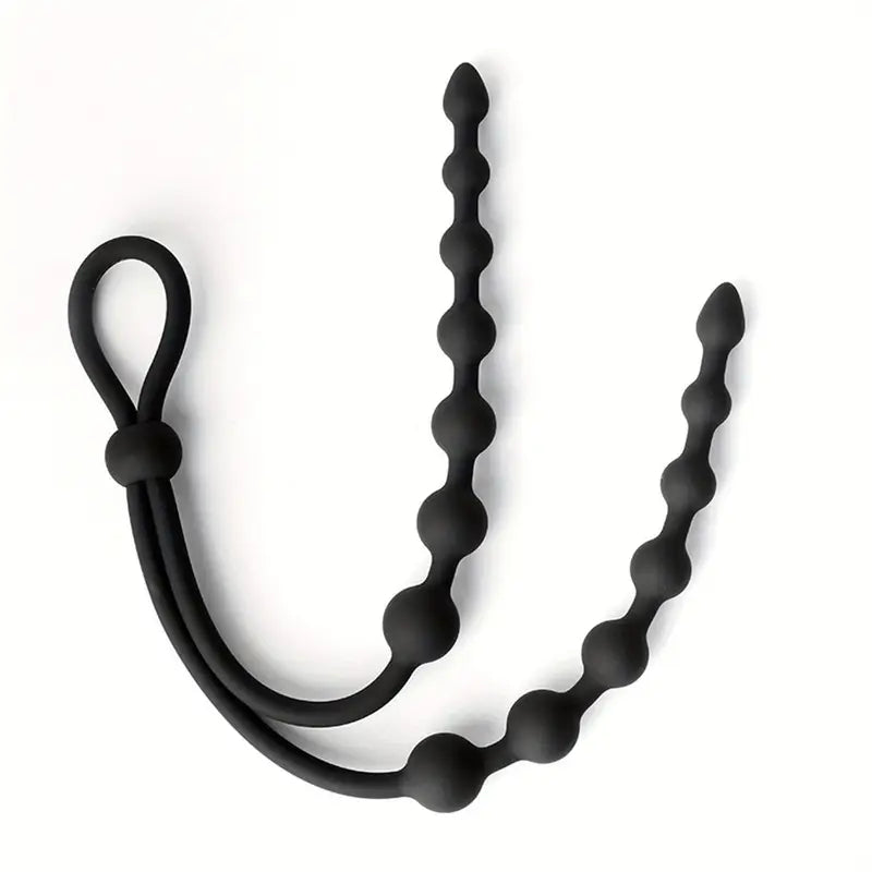 Silicone Anal Beads Butt Plug Sex Toy Beaded Constriction Cock Ring