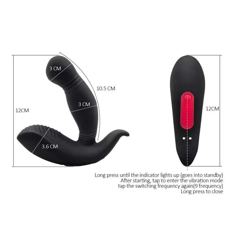 Rechargeable Anal Plug Vibrator With 10 Thrusting Modes Prostate Massage