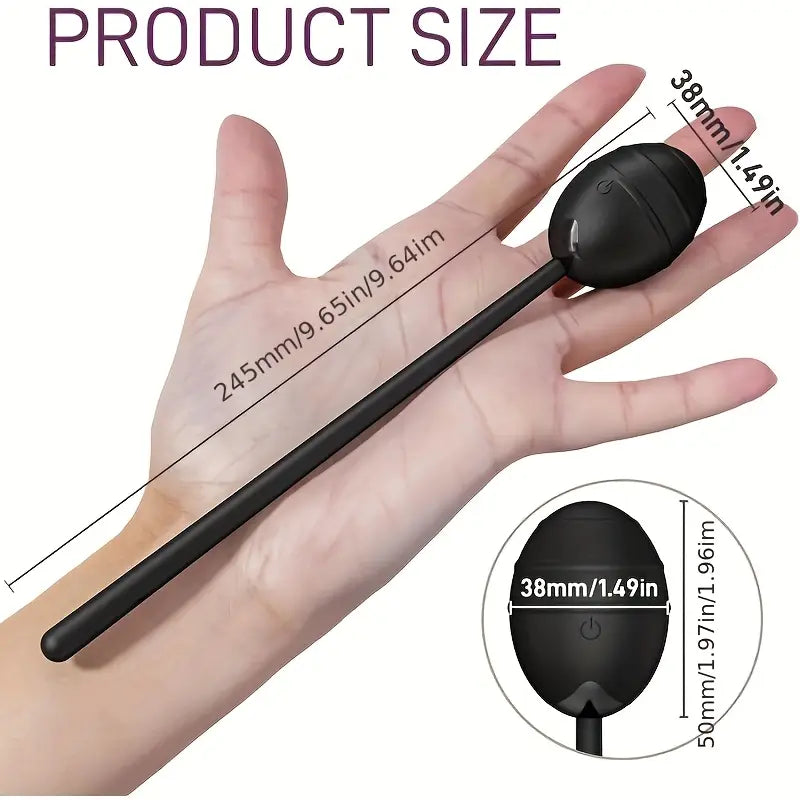 Rolling Ball Anal Plug Silicone Prostate Massager Strong Vibration Anal Trainer