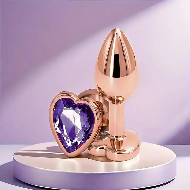 Heart-Shaped Butt Plug Metal Anal Toy Smooth Adult BDSM Accessory