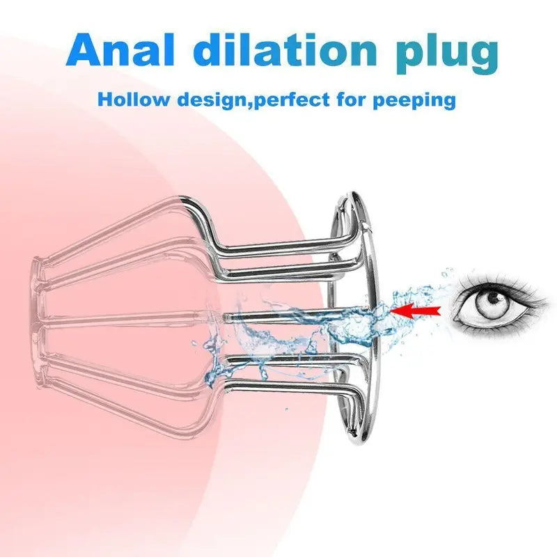 Hollow Spreader Speculum Tunnel Butt Plug Sex Toy Prostate Probe