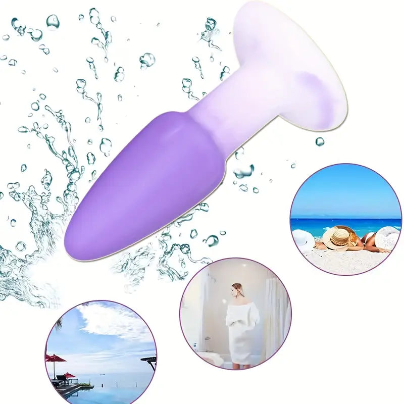 Silicone Anal Plug With Strong Suction Cup Prostate Massager Training
