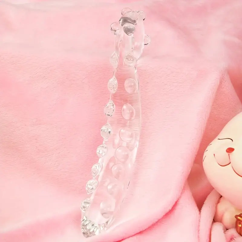 Crystal Seahorse Glass G-Spot Stimulation Anal Plug Clear Masturbator