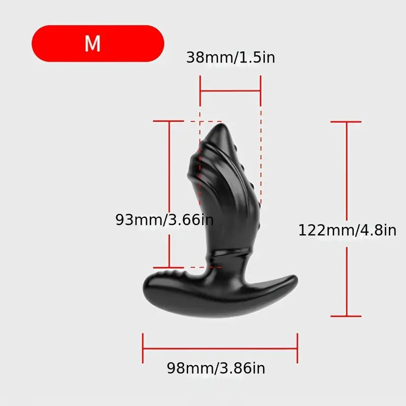 Mute Male Anal Prostate Massager Shark Anal Plug Sex Pleasure Device